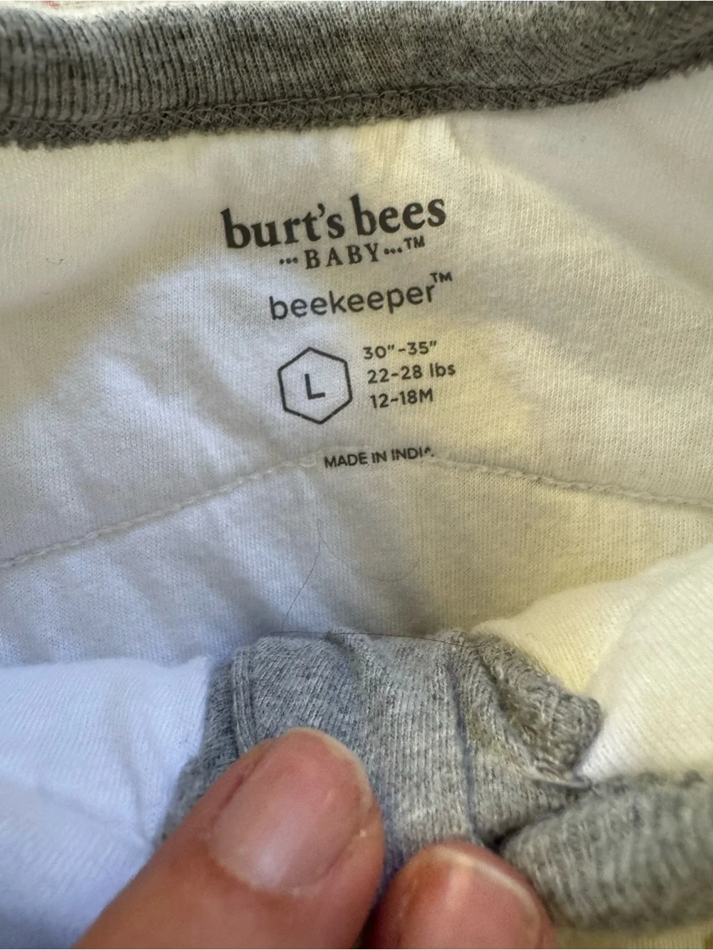 Burt’s Bees Beekeeper Neutral Moon & Stars Quilted Baby Sleep Sack 12-18 Months